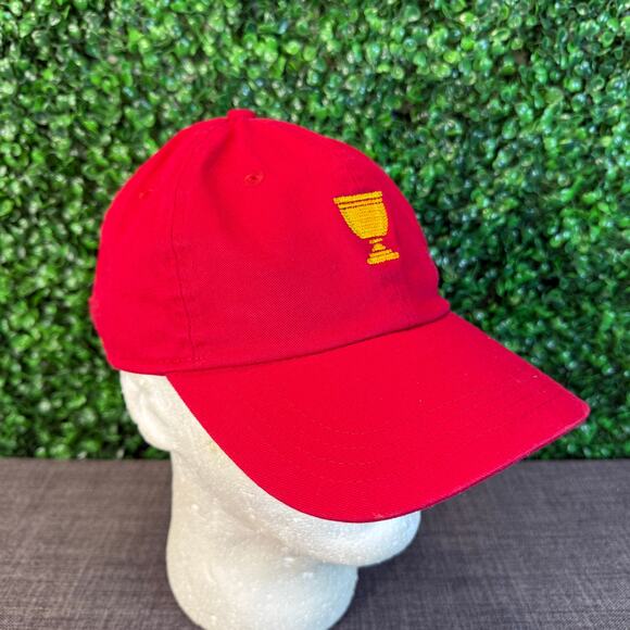 NWOT Presidents Cup Golf Trophy Hat Strapback Hat One Size OSFA - Picture 5 of 8
